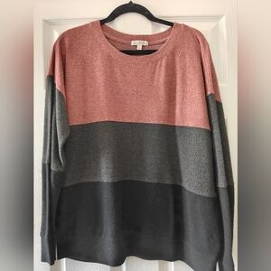 Nine Britton Tri-Tone Crew Neck Sweater